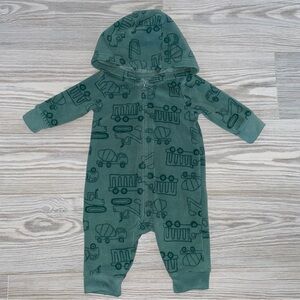 Carter’s Boys Fleece One-Piece 0–3M Green Construction